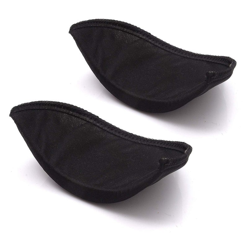 BeeSpring 4 PCS Covered Set-in Shoulder Pads Sewing Foam Polyester Pads (4 Black) - Image 2